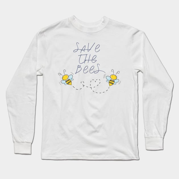 Save the Bees Long Sleeve T-Shirt by Adaba